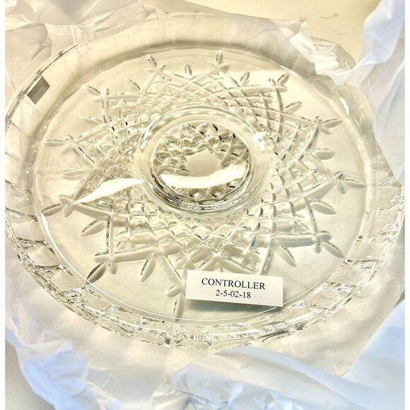 NIB Waterford Marquis Markham Chip & Dip Lead Crystal Serving Plate & Bowl - Picture 11 of 16